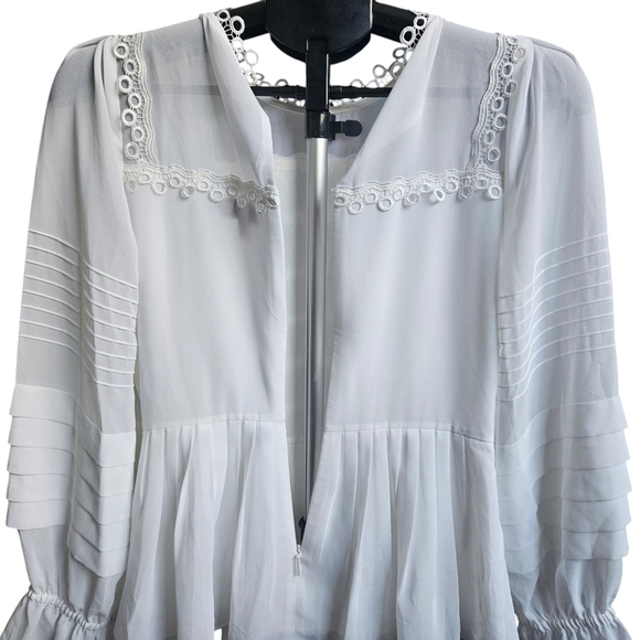 Ted Baker Robbee White Blouse Size 4 - Picture 7 of 14